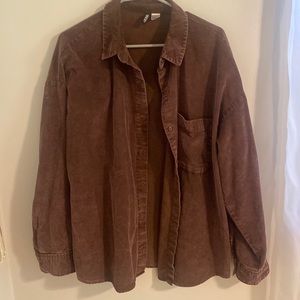 H & M corduroy button down